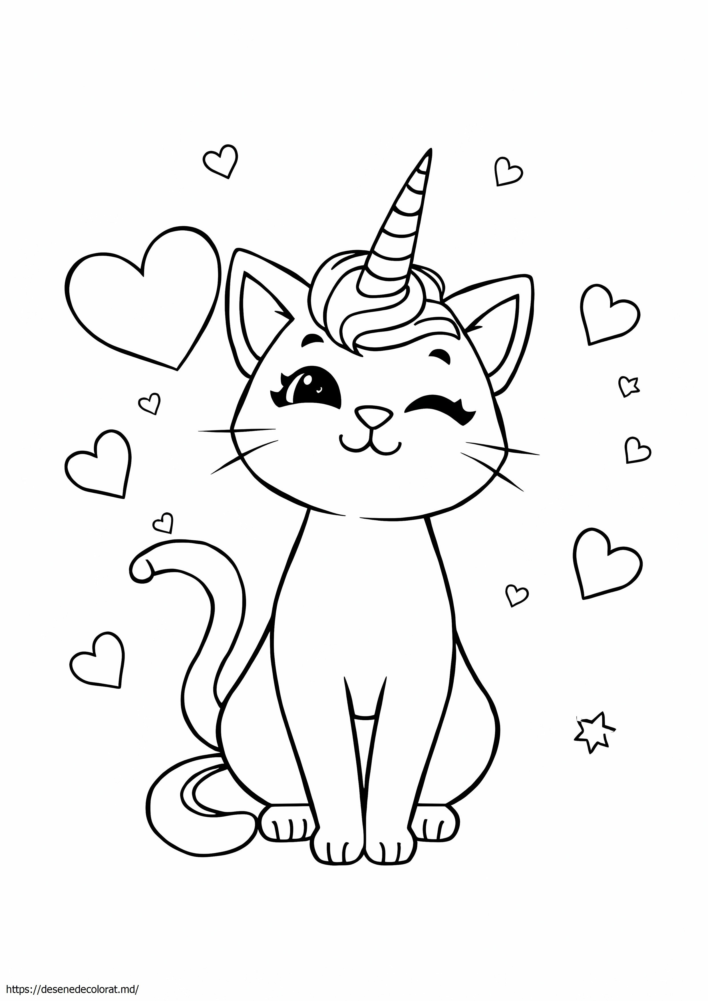 Pisică cu corn de unicorn