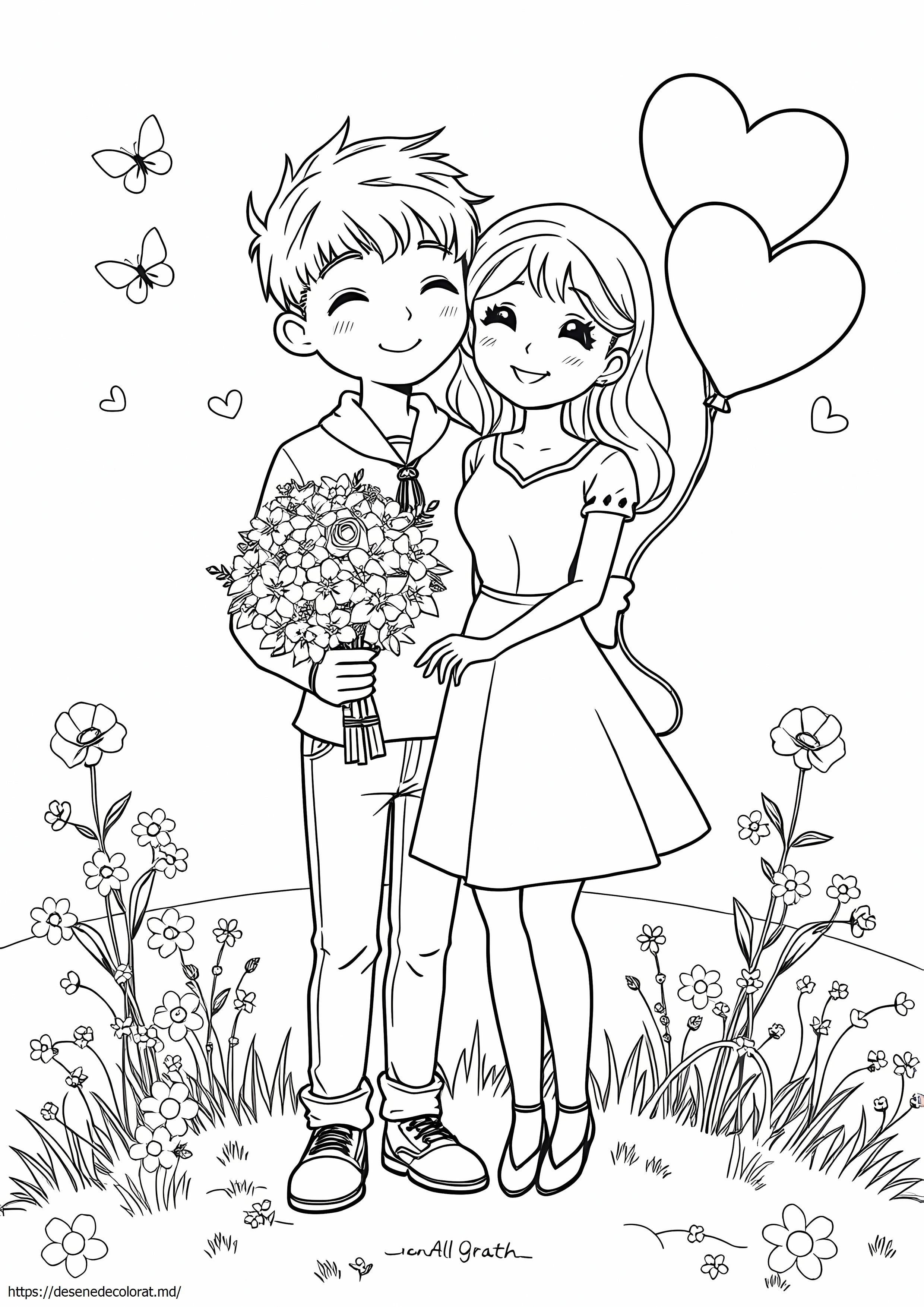 Relație drăguță cuplu anime