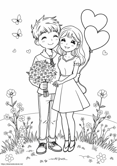 Relație drăguță cuplu anime