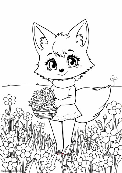 Fox wolf anime girl