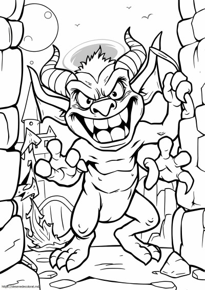 Line art horror demonic