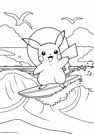 Surfing pikachu