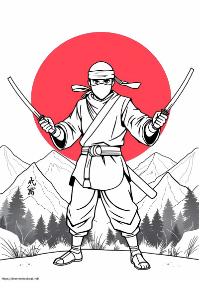 Războinic ninja ninja realist