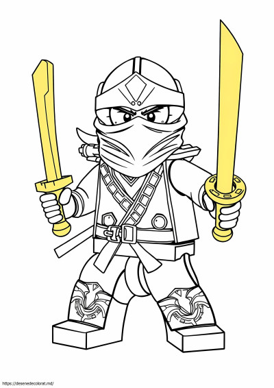 Desen auriu ninja lego ninjago
