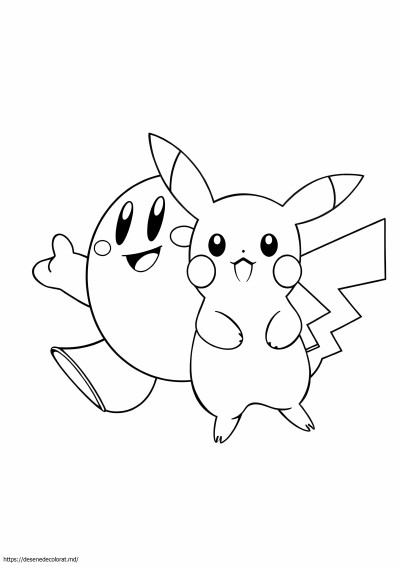 Kirby și pikachu