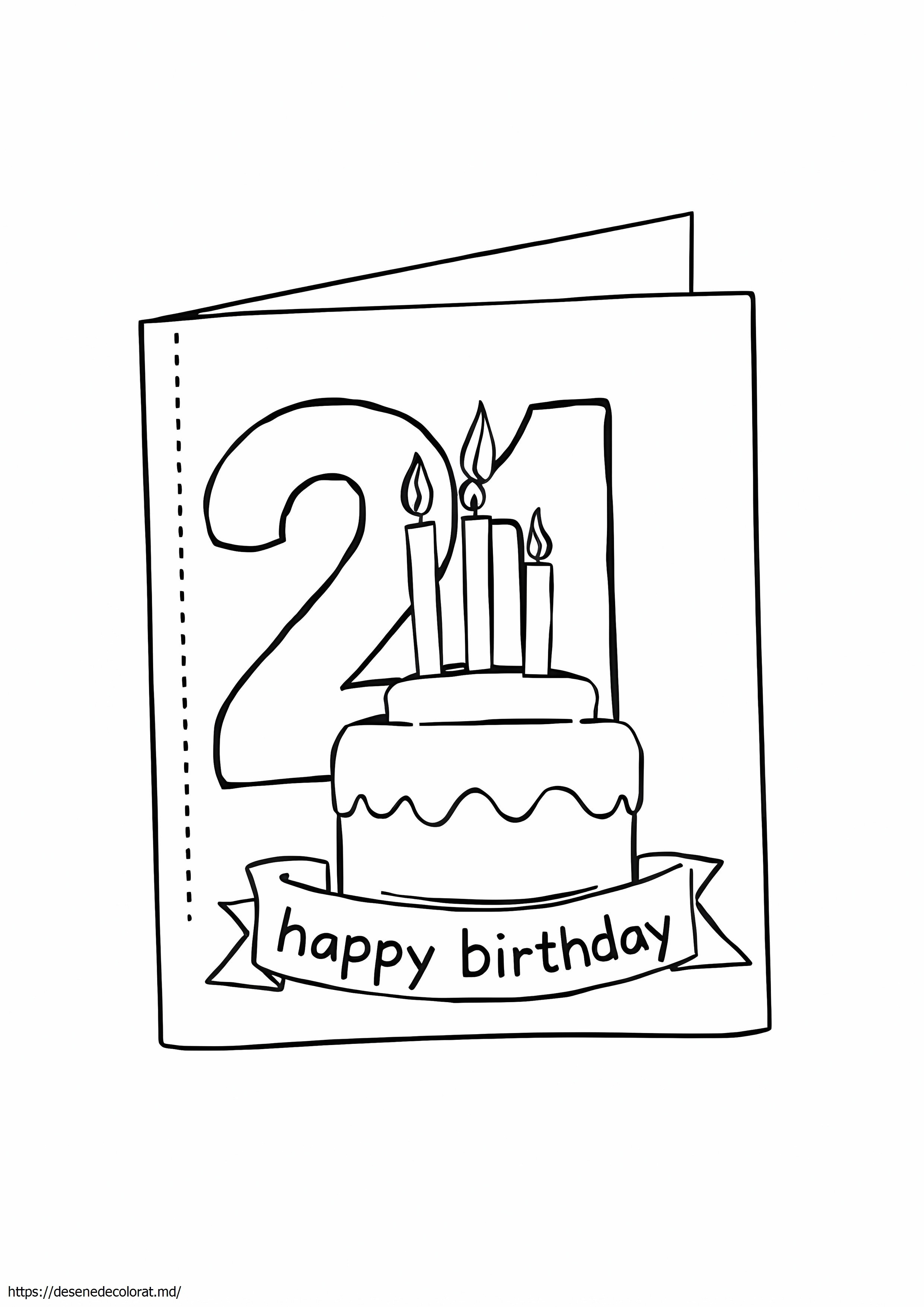 Felicitare de 21 de ani