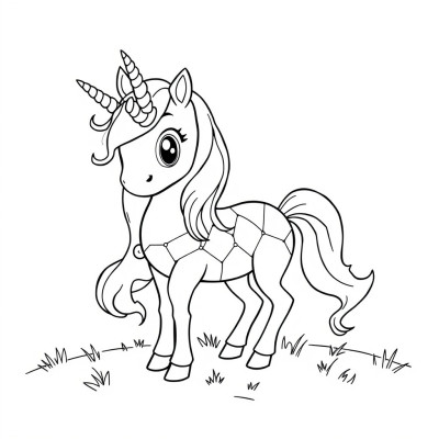 Unicorn de colorat 