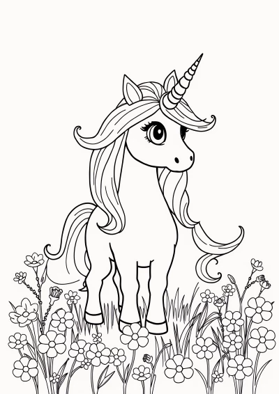 Unicorn de colorat 