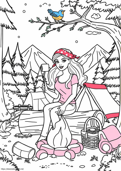 Camping barbie