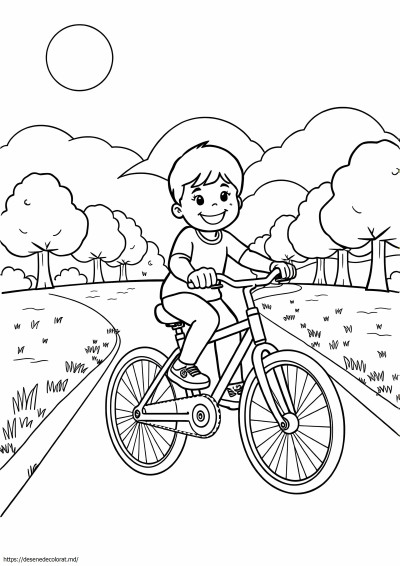 Mergând pe bicicletă