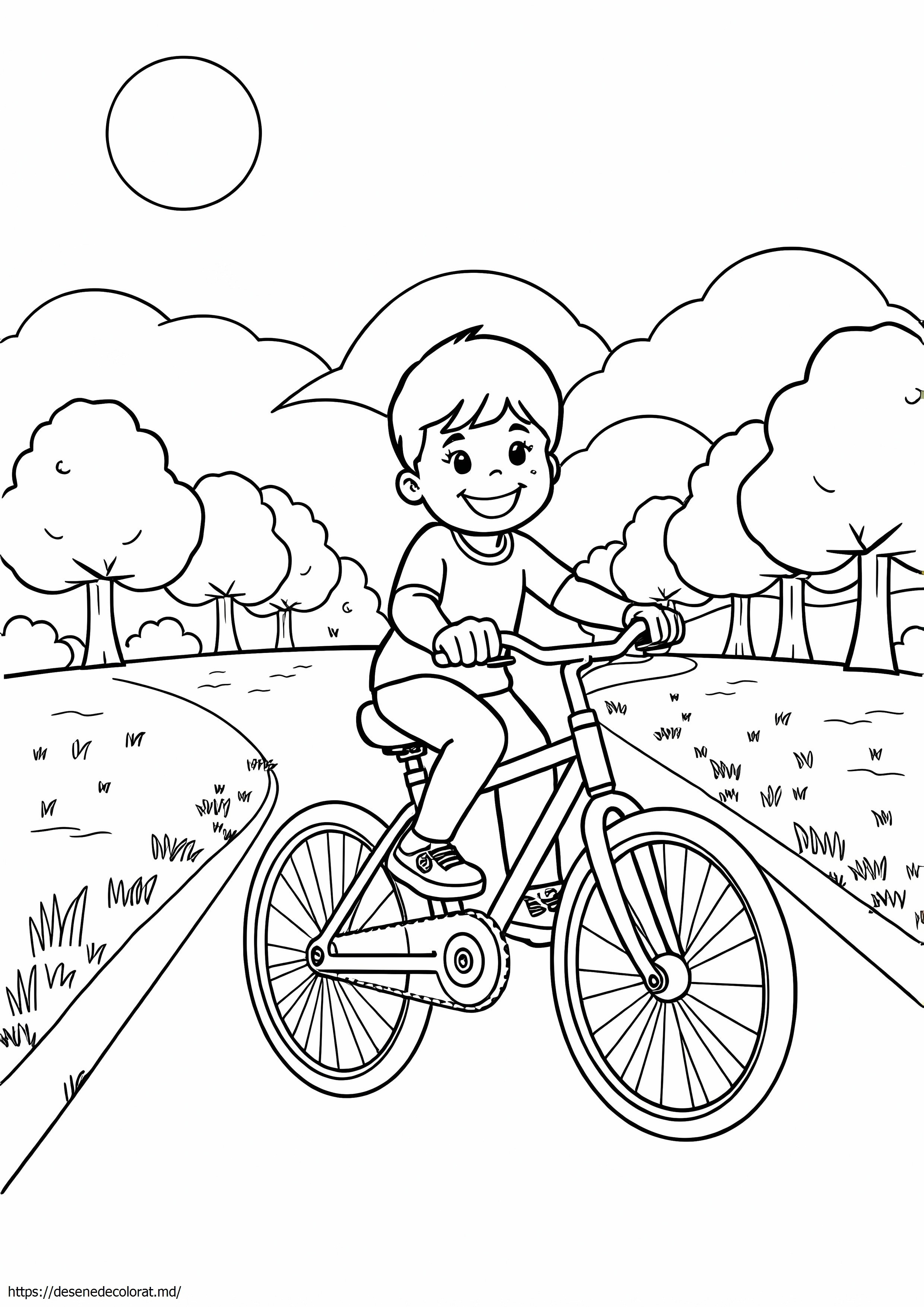 Mergând pe bicicletă