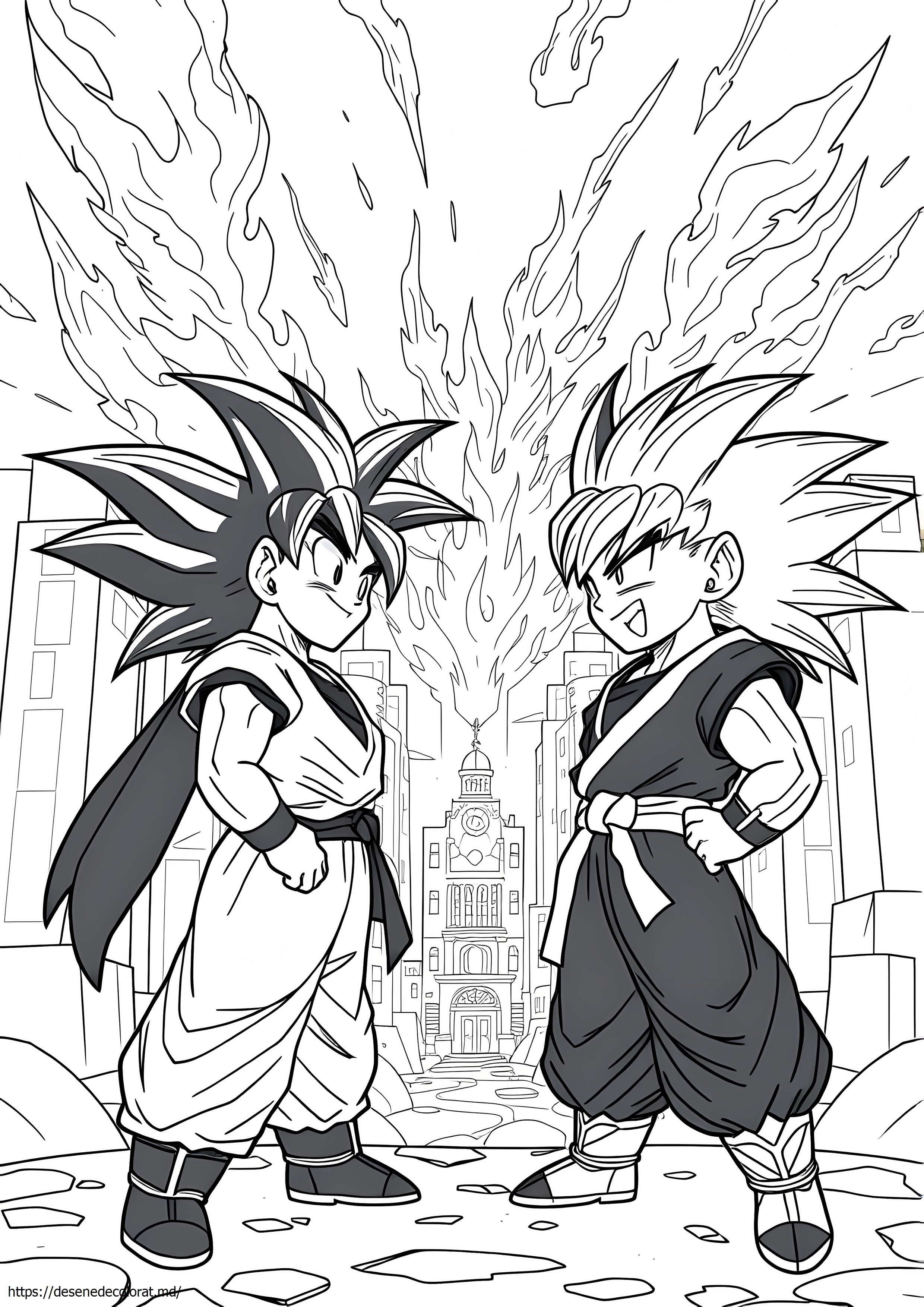 Goku vs goku negru