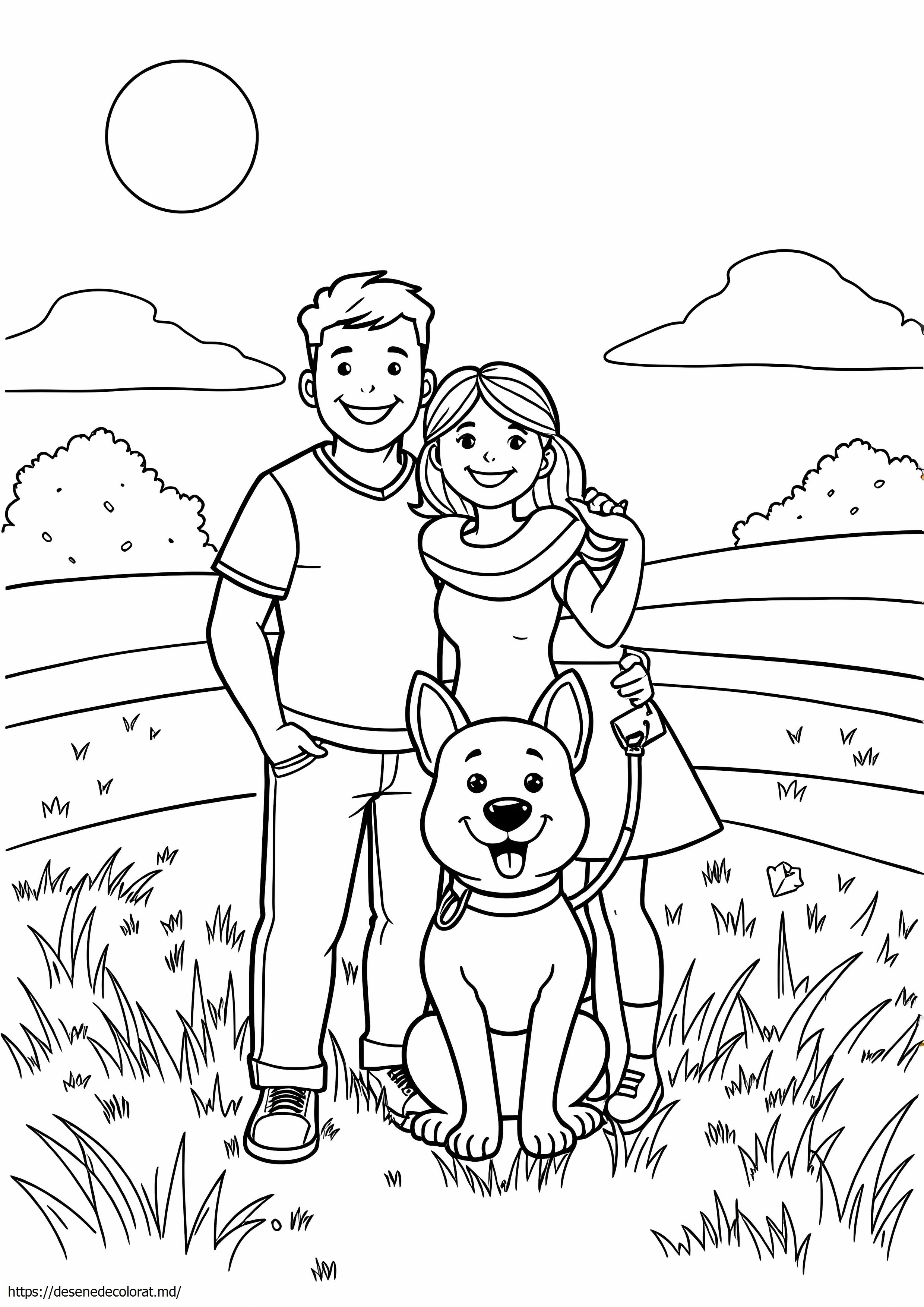 Familie cu câine
