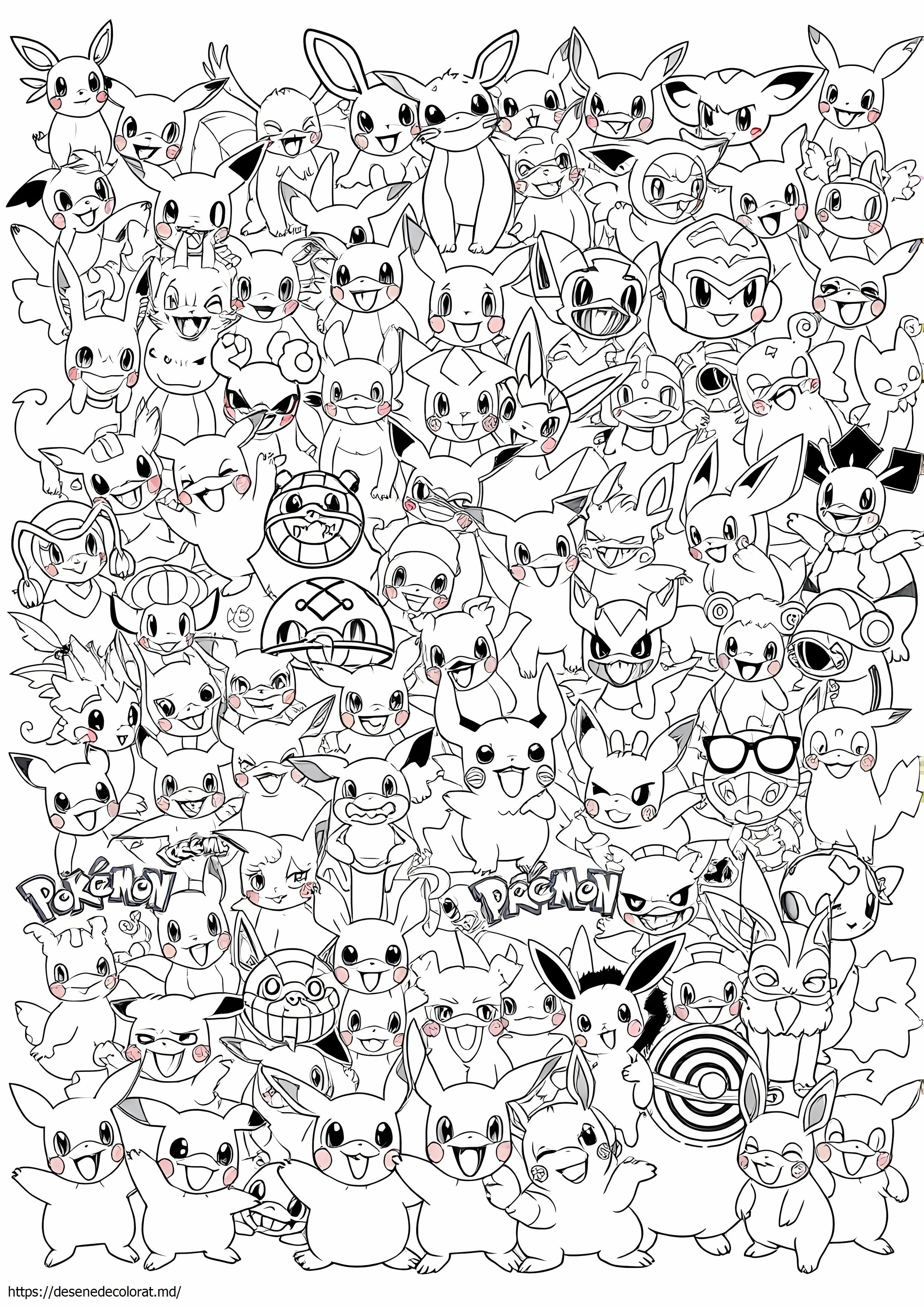 100 de pokemoni