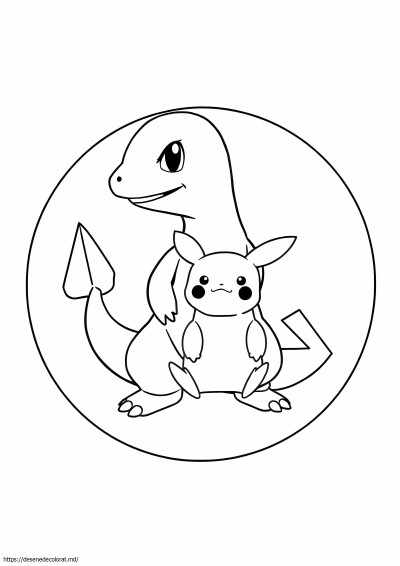 Charmander și pikachu