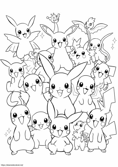 Colorează pokemon drăguț