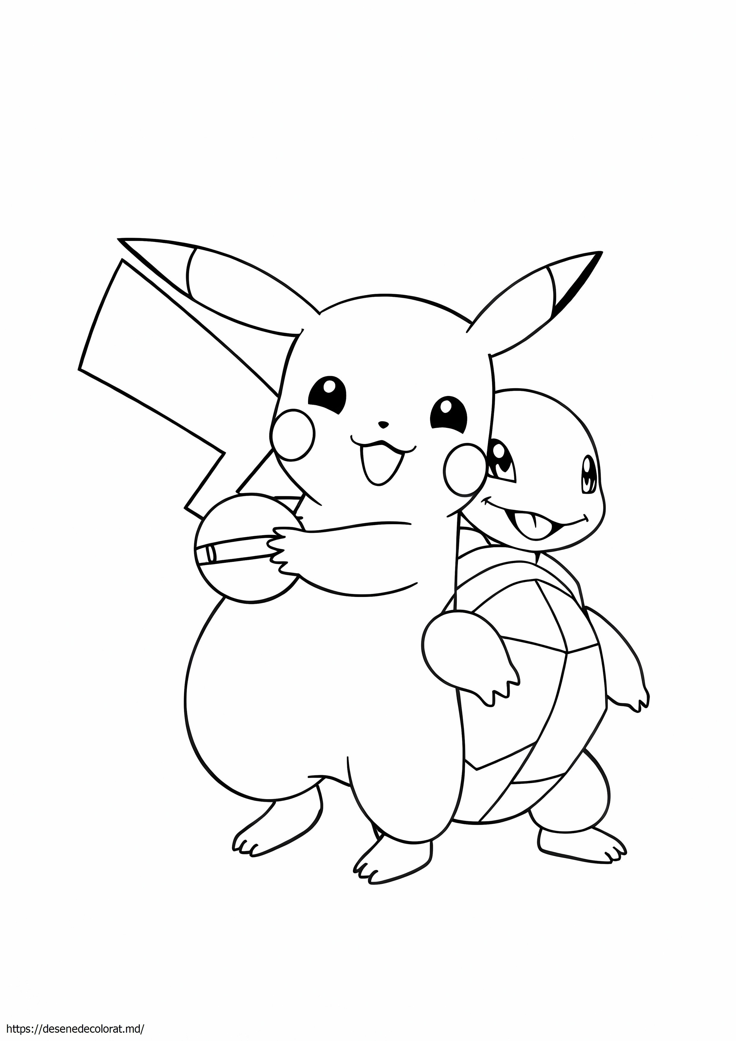 Pikachu și squirtle
