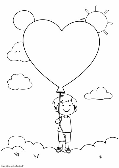 Desenând balonul preșcolar