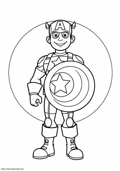Imprimeu capitan america pentru