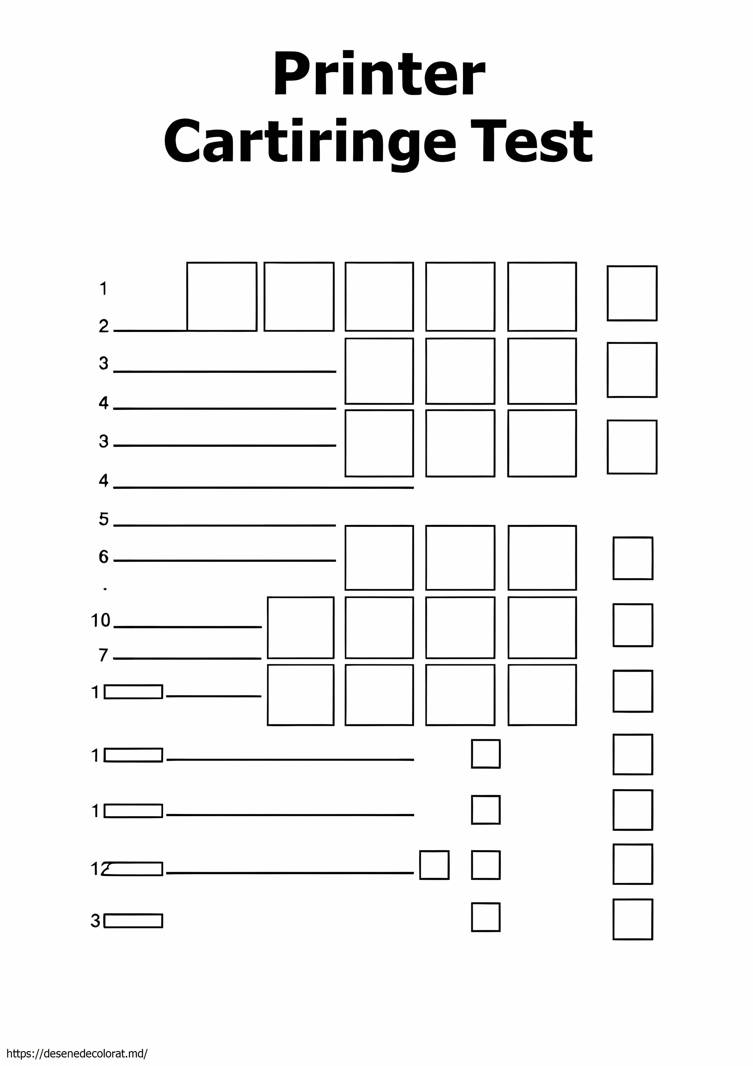 Pagina de testare a cartușului color