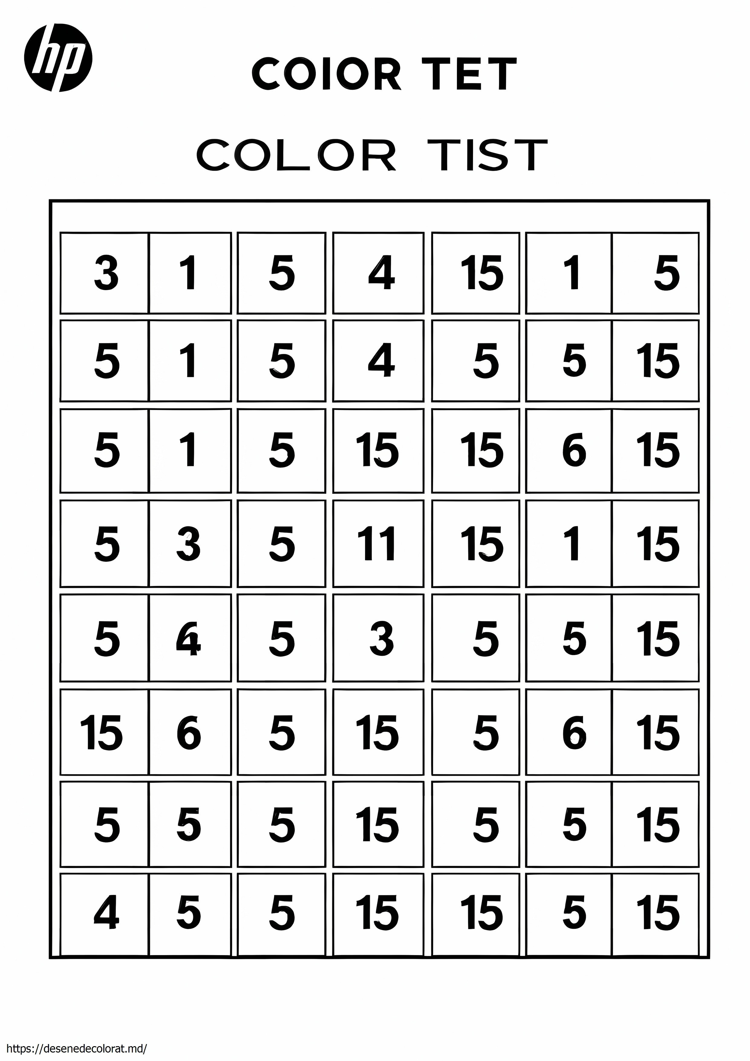 Pagina de testare color hp