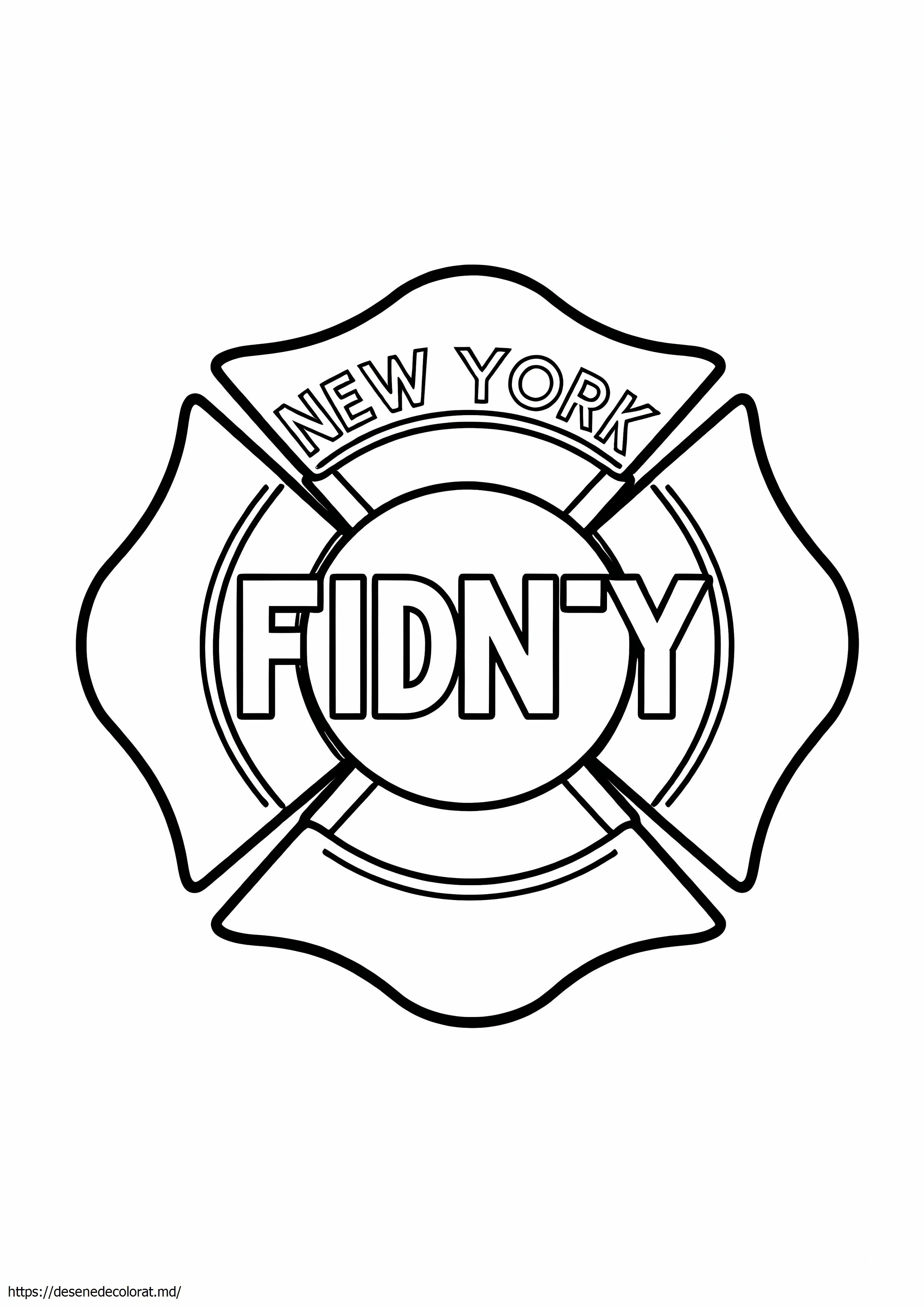 Pagina color logo-ul 911 fd ny