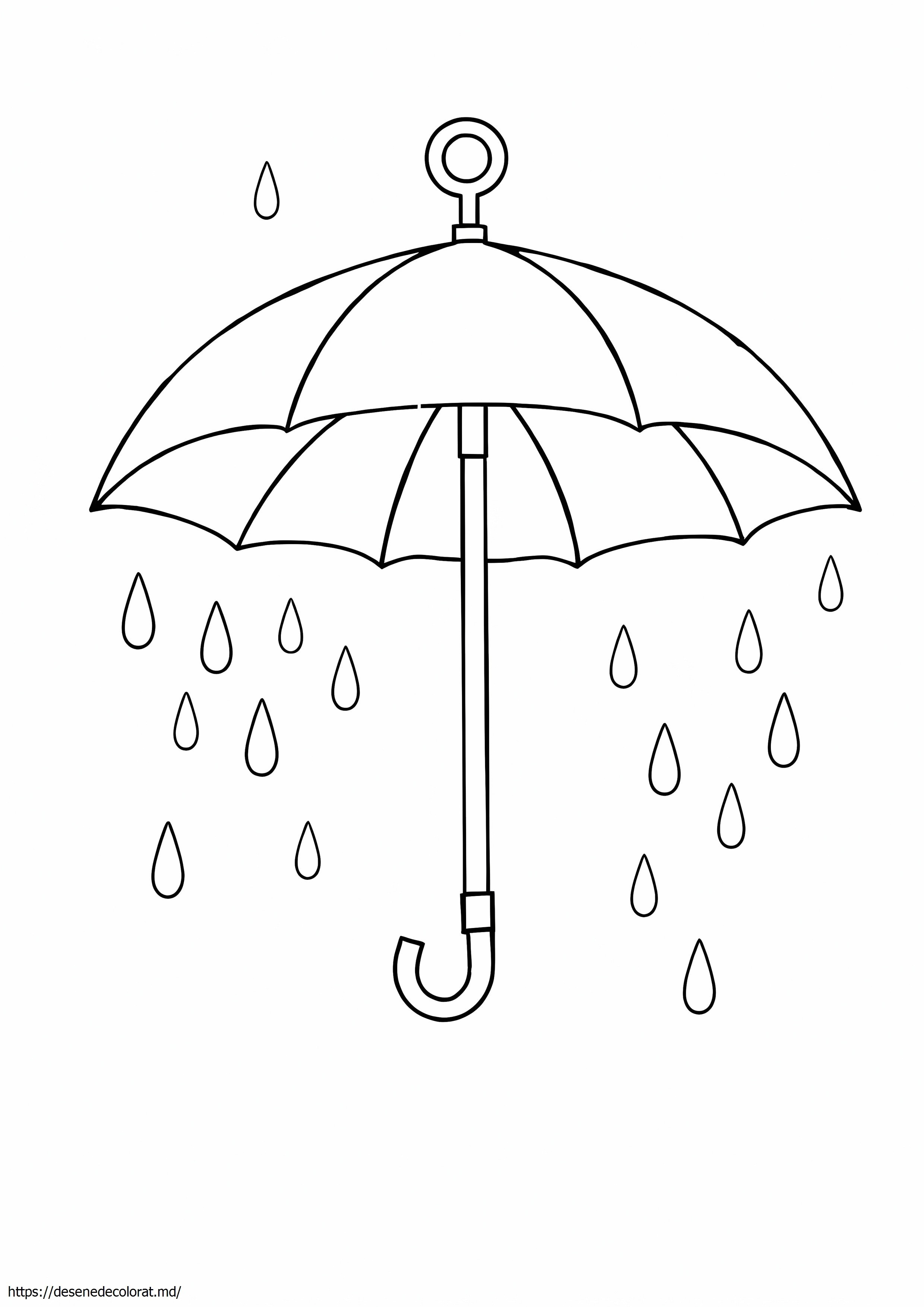 Umbrelă cu picături de ploaie
