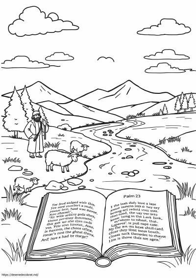 Psalmul 23 imagini alb-negru