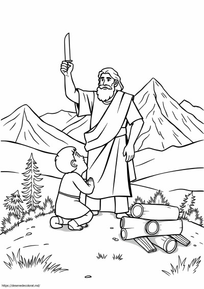 Abraham construind sacrificiu