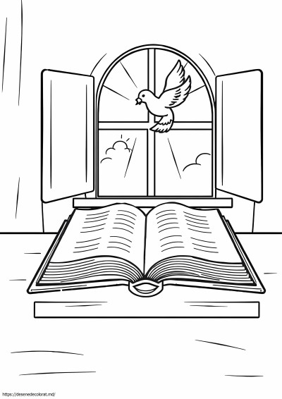 Pagini biblice de colorat