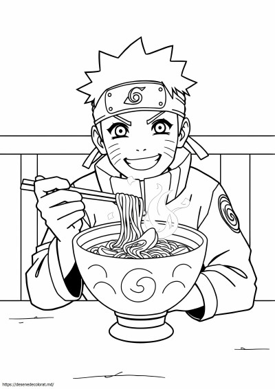 Naruto mâncând ramen