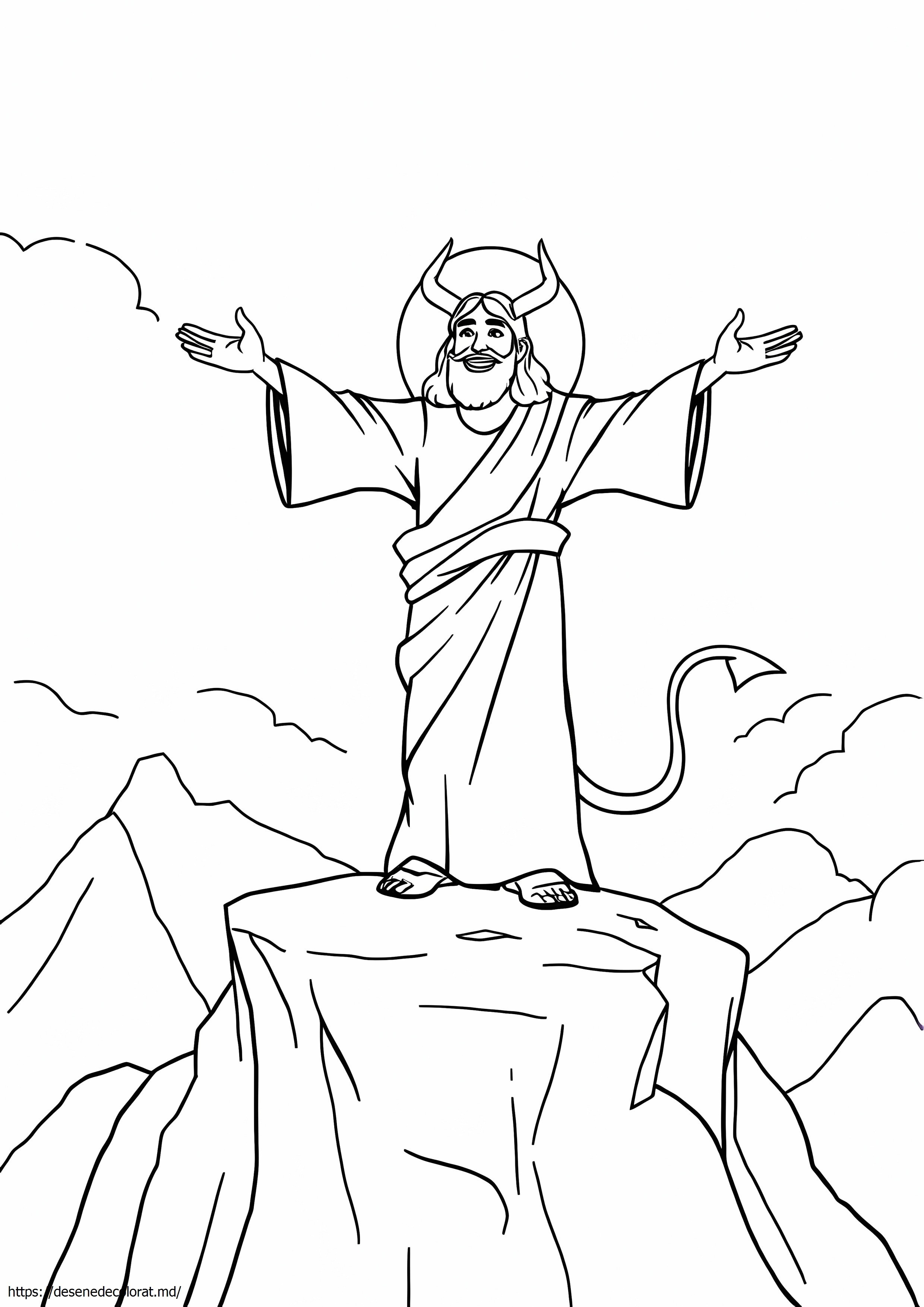 Isus fiind ispitit de satana