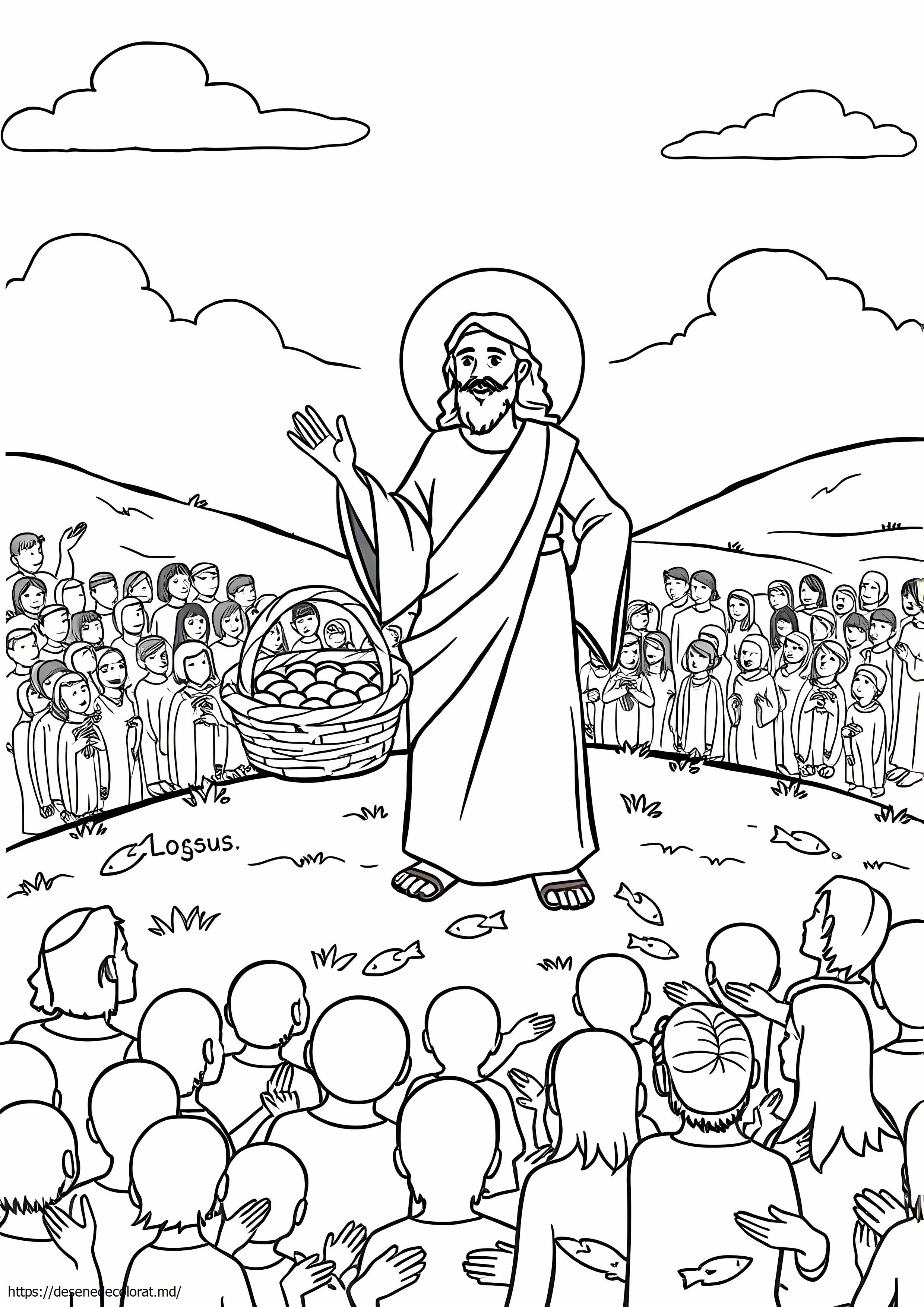 Preșcolar Isus hrănește 5000