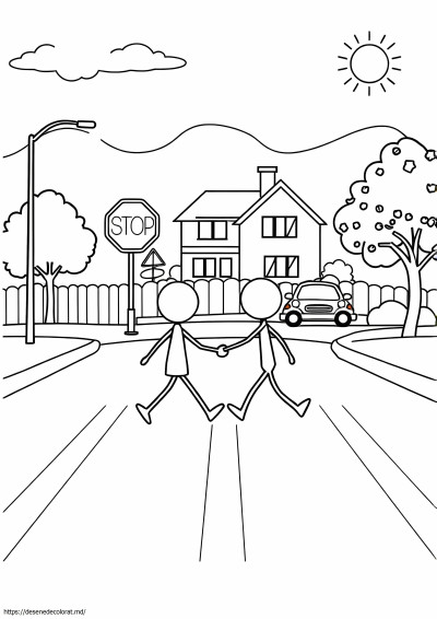Traversând strada