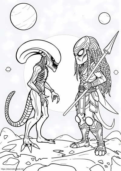 Xenomorf extraterestru vs prădător