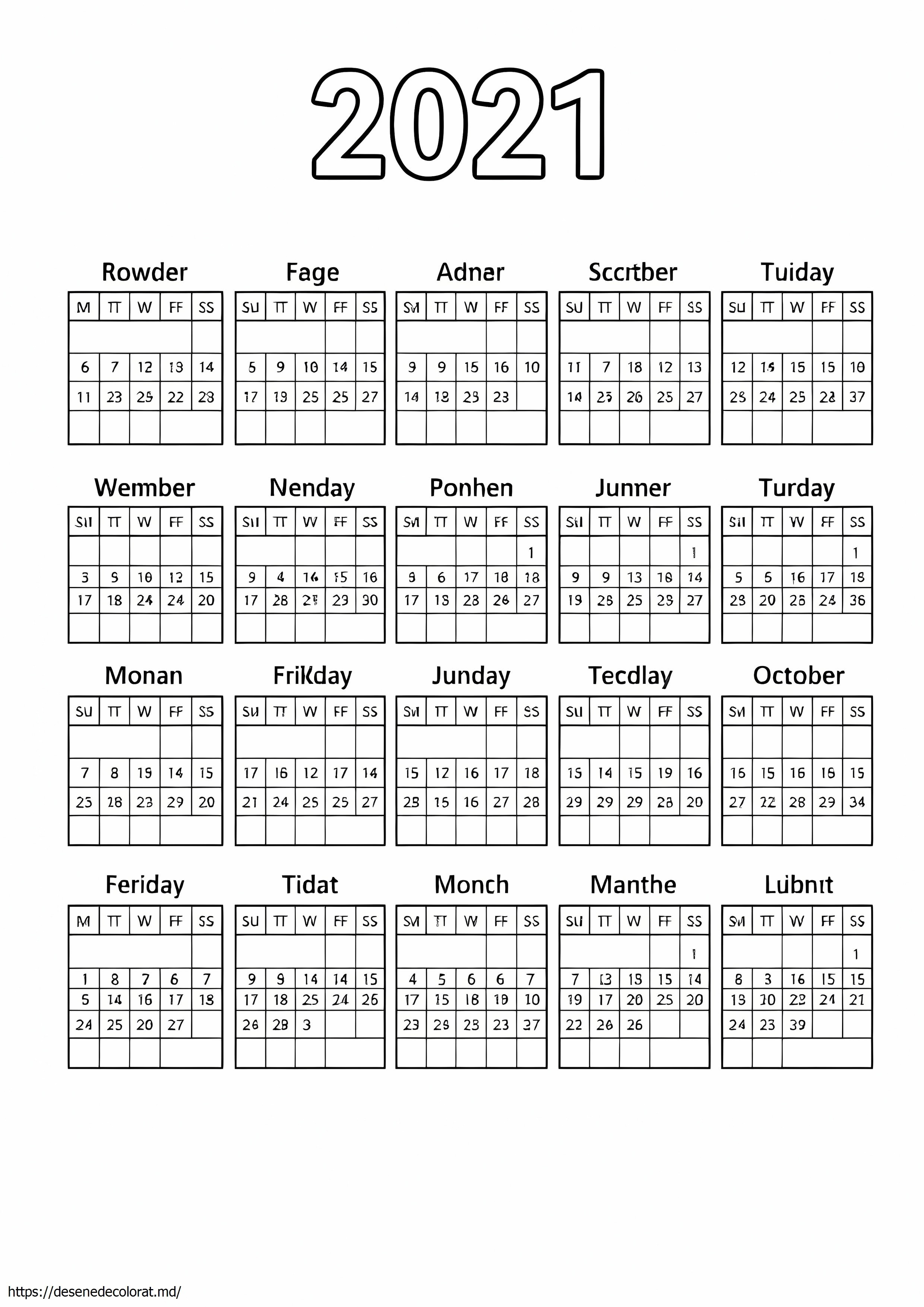 Calendarul 2021