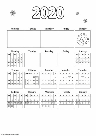 Calendarul 2020