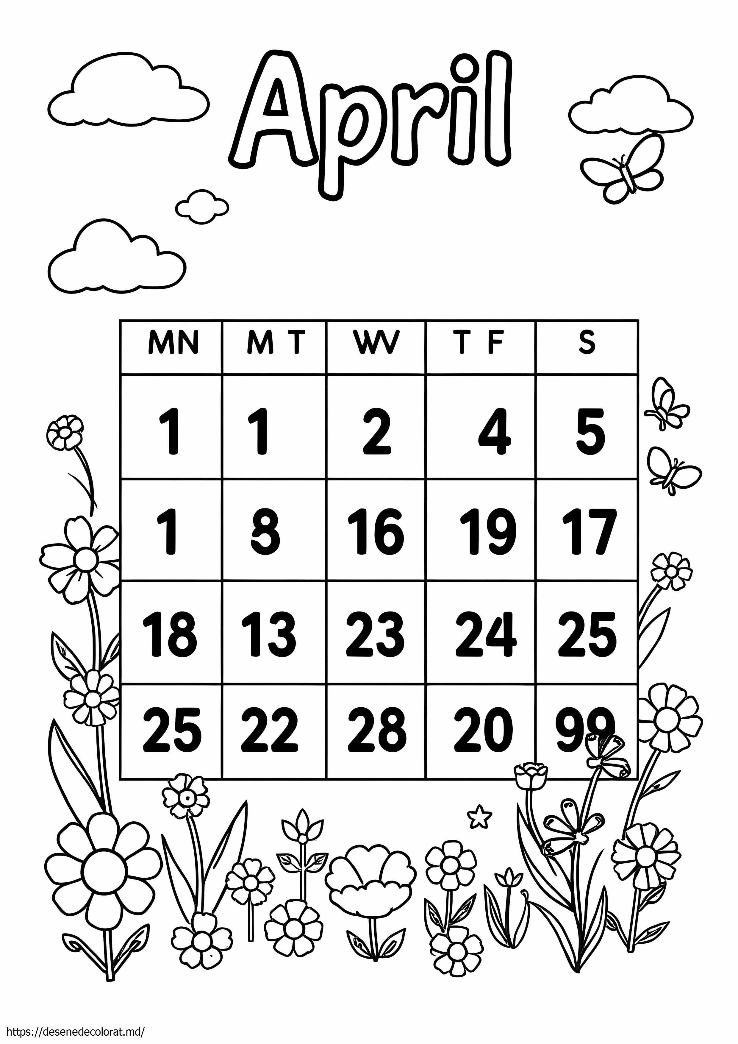 Calendarul aprilie