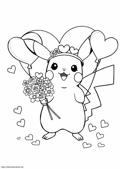 Colorat pokemon valentine