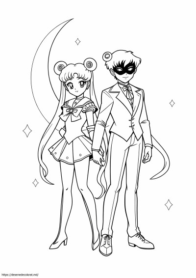 Masca de sailor moon și tuxedo