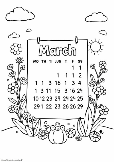 Calendarul martie