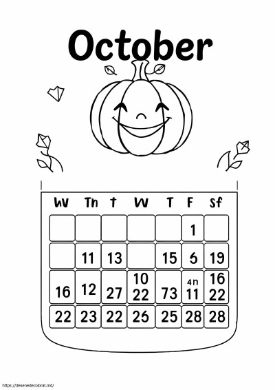 Calendarul octombrie