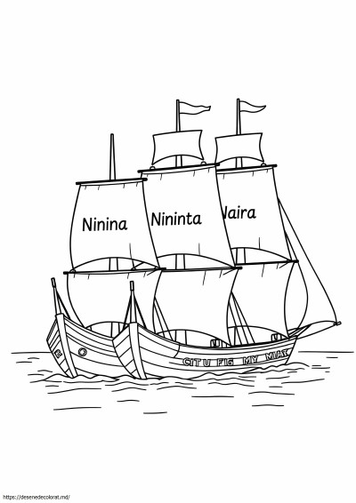 Nina pinta santa maria