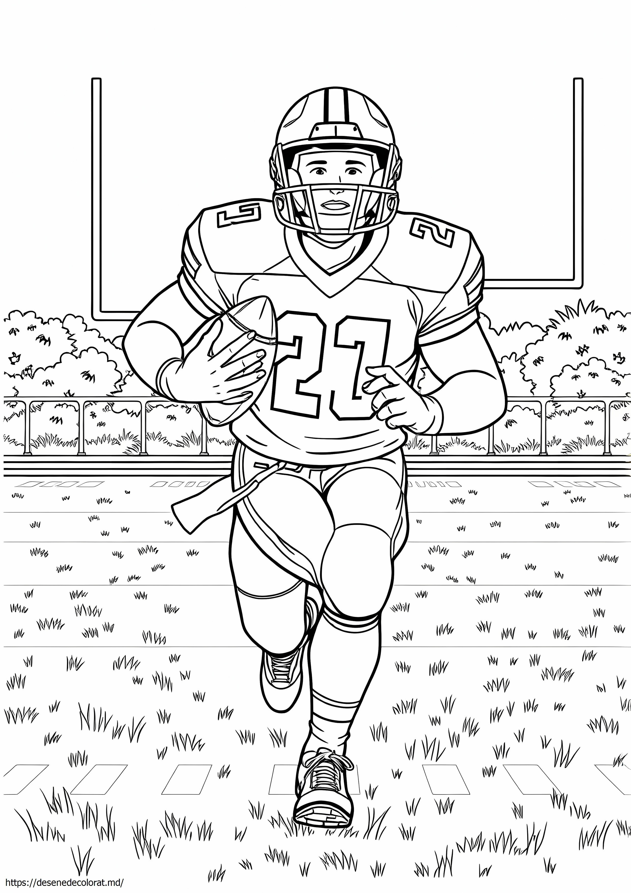 Jucător nfl fotbal realist