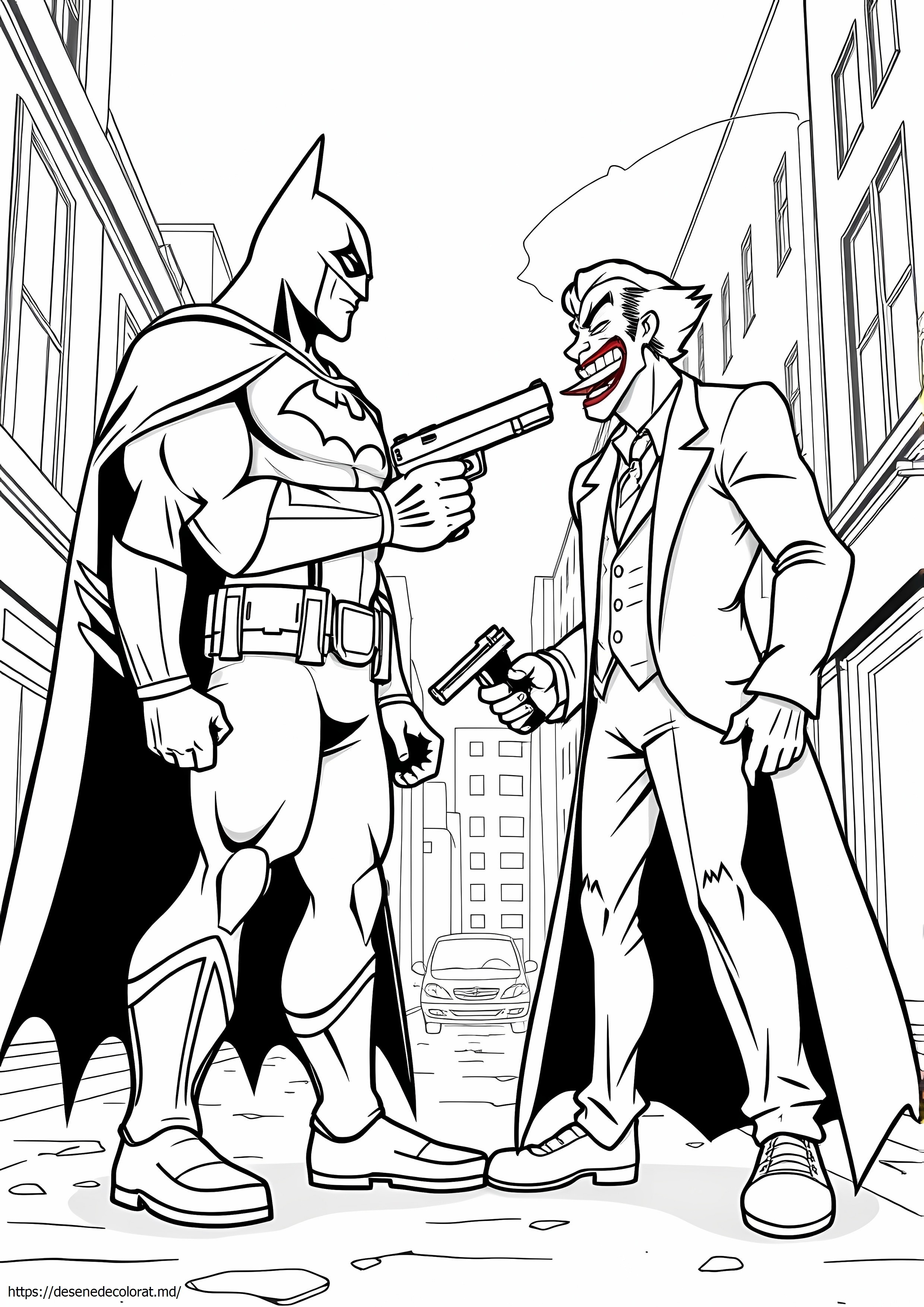 Batman care luptă cu joker