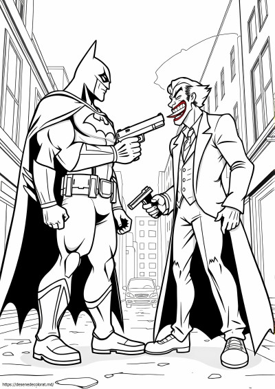 Batman care luptă cu joker