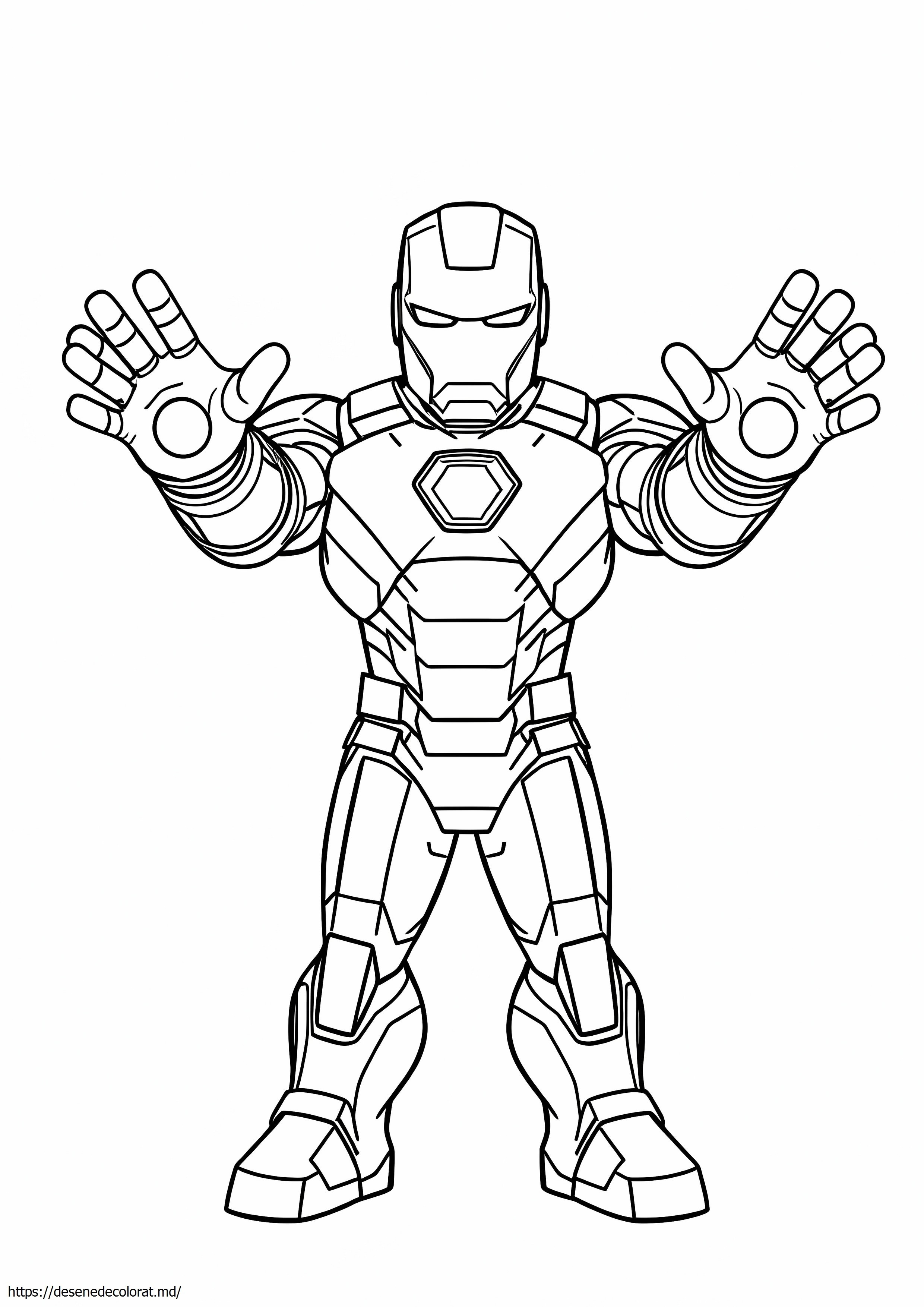 Pagini color iron man de imprimat