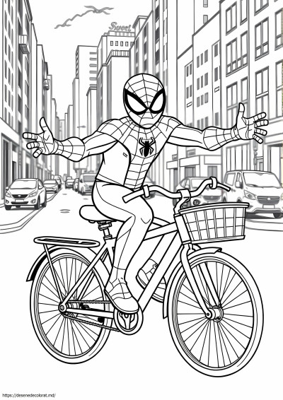 Omul păianjen pe bicicletă