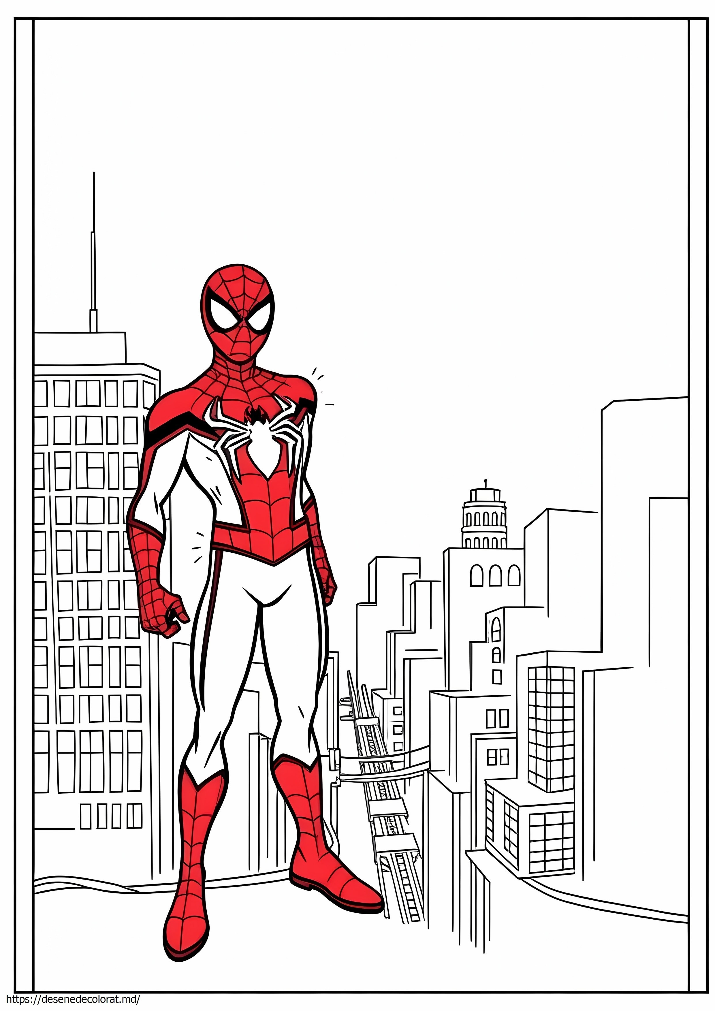 Spiderman peste versul păianjen