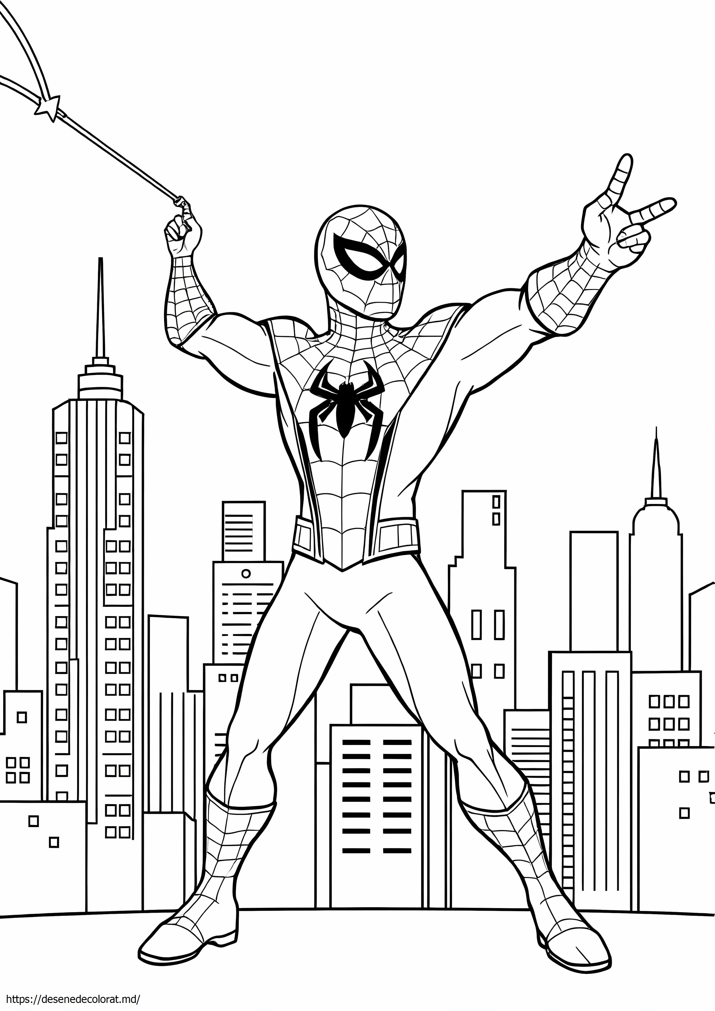 Pagini color spiderman de imprimat